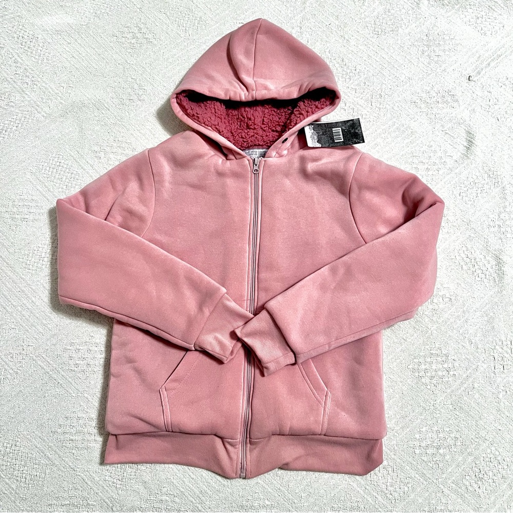 Extra Warm Sherpa Lined Grey Hoodie From Blue Star